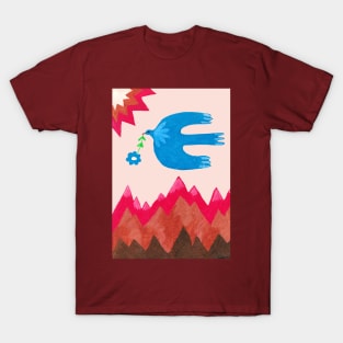 Peace bird and mountain T-Shirt